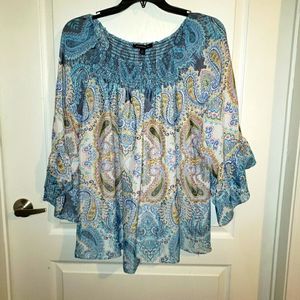 NWOT 3X BLOUSE BLUE